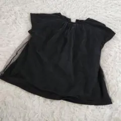 エニィファム　anyFAM 半袖 チュール ブラック L Tシャツ 黒