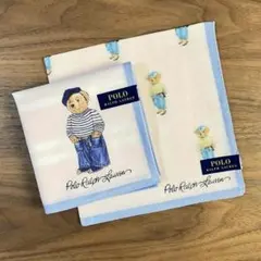 【週末限定値下げ！】ポロラルフローレン ポロベア ハンカチ 2枚セット ④