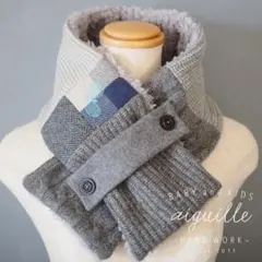 未使用 ミナペルホネン キッズマフラー アルパカ CHOUCHO カシミア混ウールロングマフラー（クリッパン×ミナ ペルホネン