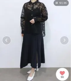 MARILYN MOON マリリンムーン　オーガンジーレース2wayシャツのサムネイル