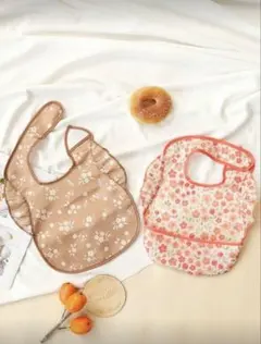 花柄 お食事エプロン