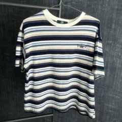 マルチボーダーTシャツ ブルー