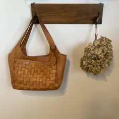 【専用】zucchero filato ブラウンレザー編み込み　バック