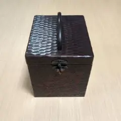 昭和レトロ　鎌倉彫 メイクボックス 鏡付き 持ち運び 化粧品収納ケース
