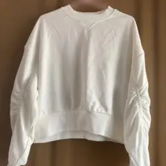 earthmusic&ecologyクロップドトレーナー ホワイト