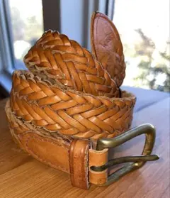 英国製　ラルフローレン　レザーメッシュベルト 36