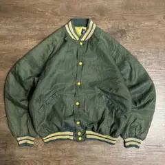 60s 70s BUTWIN バドウィン ナイロン スタジャン 緑 古着 短丈
