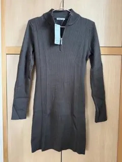 GU ブラウン ニットワンピース Mサイズ