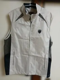 KANGOL ナイロンベスト 白×ネイビー 3L メッシュ 切替 軽量のサムネイル