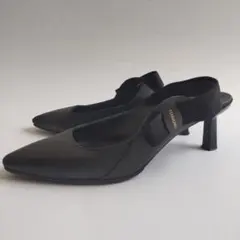 良品 サルヴァトーレフェラガモ ヴァラリボン ロゴ バックスリング パンプス 7