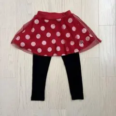 BABYDOLL ミニー風ドット柄スカート付きレギンス 100