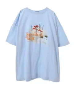 SPOILED BRAT BIG Tシャツ 水色 半袖　キャンディストリッパー