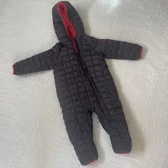 キルティングロンパース グレー