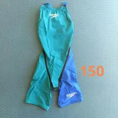 speedo 試合用水着 グリーン/ブルー 150