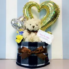 ●出産祝いに大人気！ラルフローレン豪華おむつケーキ ぬいぐるみ1A 男の子