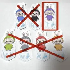 オタクちゃん様専用　POPMART LABUBU　イニシャル　ステッカーT
