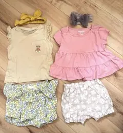 OshKosh ベビー服 24M トップスとショートパンツセット