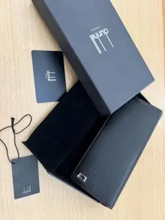 [値下げ] dunhill ブラック レザー 長財布
