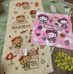 ハローキティフェイスタオル　ハンドタオル