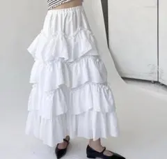 treatürself：Ballerina pure tiered skirt白のサムネイル
