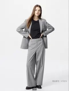 UNIQLO ユニクロ 感動ワイドパンツ グレー Lサイズ