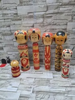 創作こけし　まとめ売り　7体 こけし 創作こけし 伝統こけし 7体セット まとめ売り - メルカリ