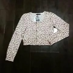 【未使用】INGNI(イング)ピンクレオパード柄カーディガン