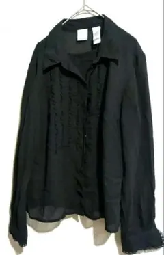 海外古着✨Emma James フリル付き長袖シャツ 12 レディースカジュアル