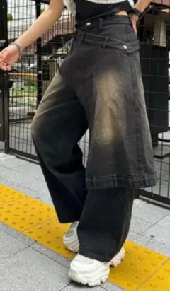 andST　Hinechi プロデュース アシメレイヤードデニム pageboy