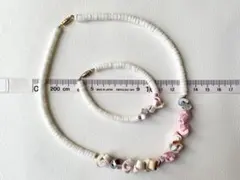 ネックレス　ブレスレット　セット　貝殻　レトロ