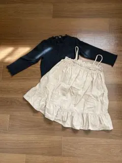 キャミソールワンピースと長袖セット