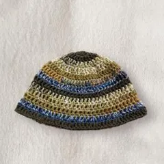 2　クロシェハット　クラッシャーハット　レア　バケットハット　手編み　1点もの