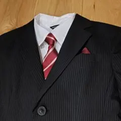 コムサイズム　ネクタイ　キッズ　赤　レッド　M　ストライプ