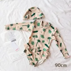 6/4まで値下げ！即発送◎ 【極美品】キッズ水着 ボタニカル 90cm