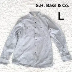G.H. Bass & Co. 長袖シャツ L グレー コットン100%