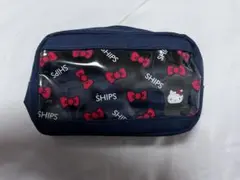 ハローキティ SHIPS ポーチ ネイビー