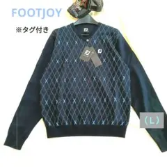 新品・タグ付き　FOOTJOY ワッペン刺繍ロゴ　ウール混セーター　ゴルフウェア
