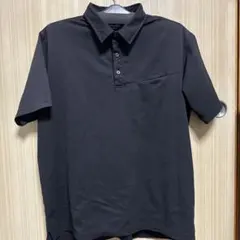 値下げしました】FINEASS STブラック ポロシャツ 胸ポケット付きLL