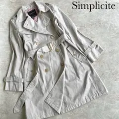 Simplicite シンプリシテェ コットン×ナイロン ベルト トレンチコートのサムネイル