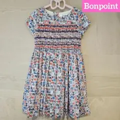 Bonpoint ボンポワン デュセス 10A ワンピース ロンドン柄 半袖