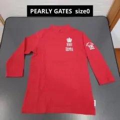 PEARLY GATES モックネックシャツsize0 S レッド