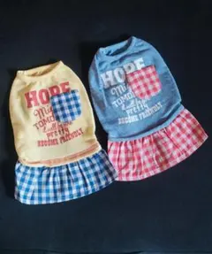 犬服 カジュアル＆可愛い フリル付きワンピース 3号サイズ イエロー 抜け毛対策