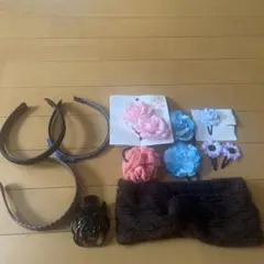 カチューシャ、ピンどめ、クリップ、ヘアゴム新品含むまとめ売り新品未使用あり