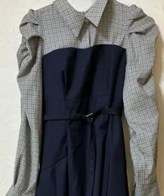 ダズリン　長袖レイヤードシャツミニワンピース