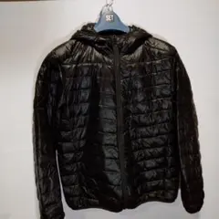 ブラック 2XL キルティングダウンジャケット