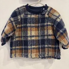 ボアチェック柄トレーナー 80サイズ