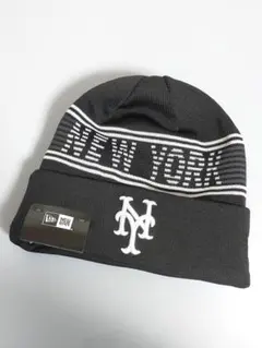ニューヨーク・メッツ ニューエラ　ニット帽 　ブラック＆ホワイト