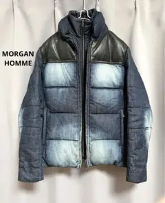 コーティングデニムジャケット Morgan homme ダークウェア Iライン 