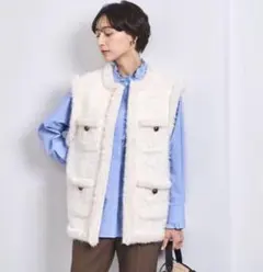 UNITED ARROWS アウター メタリックシャイン ツイード ベスト - メルカリ