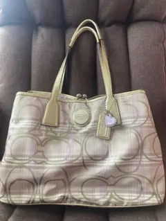 COACH★チェックがま口トート